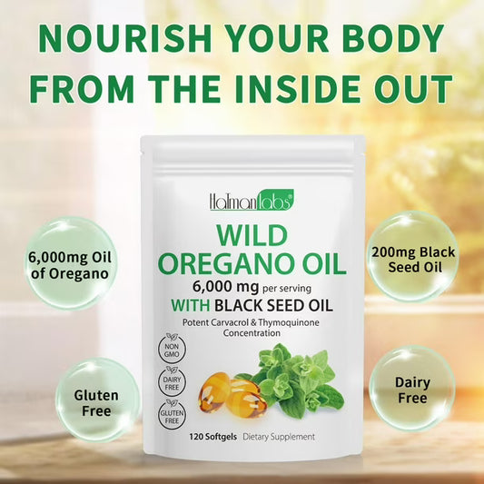 ACEITE DE ORÉGANO Y COMINO NEGRO 6000 MG