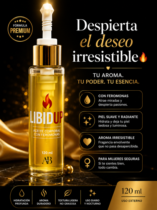 ACEITE CORPORAL CON FEROMONAS LIBIDUP 120ML (MUJER)