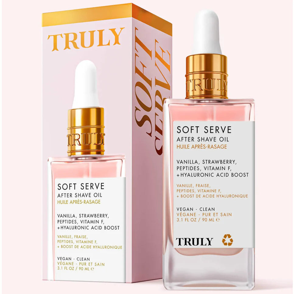TRULY ROSADO Y CAJA DE PROTECCIÓN ACEITE INTIMO ACLARANTE