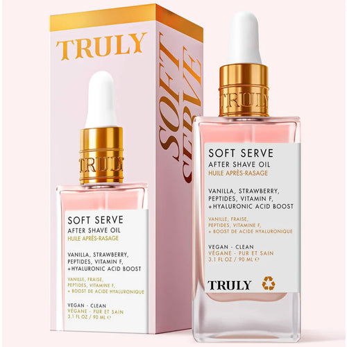 TRULY ROSADO Y CAJA DE PROTECCIÓN ACEITE INTIMO ACLARANTE